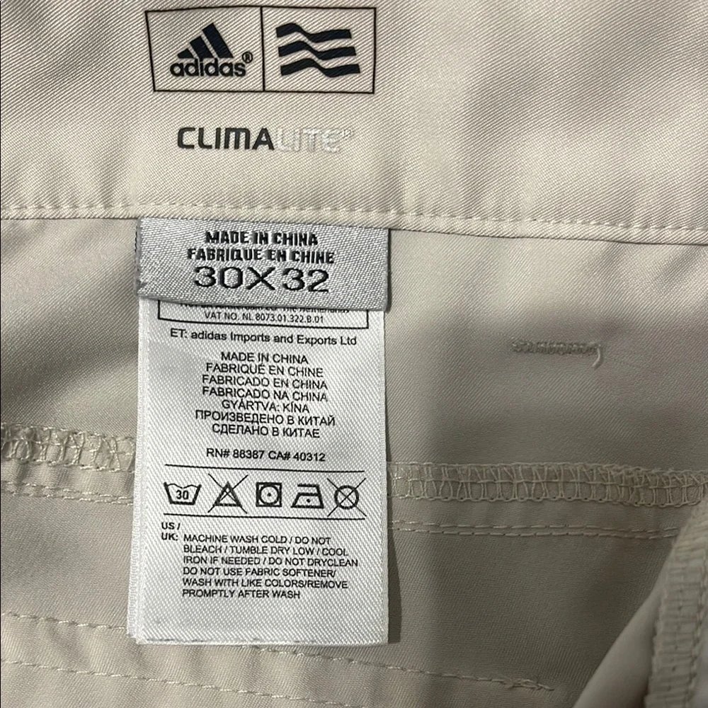 Adidas Cream Chinos Classic Straight-Leg